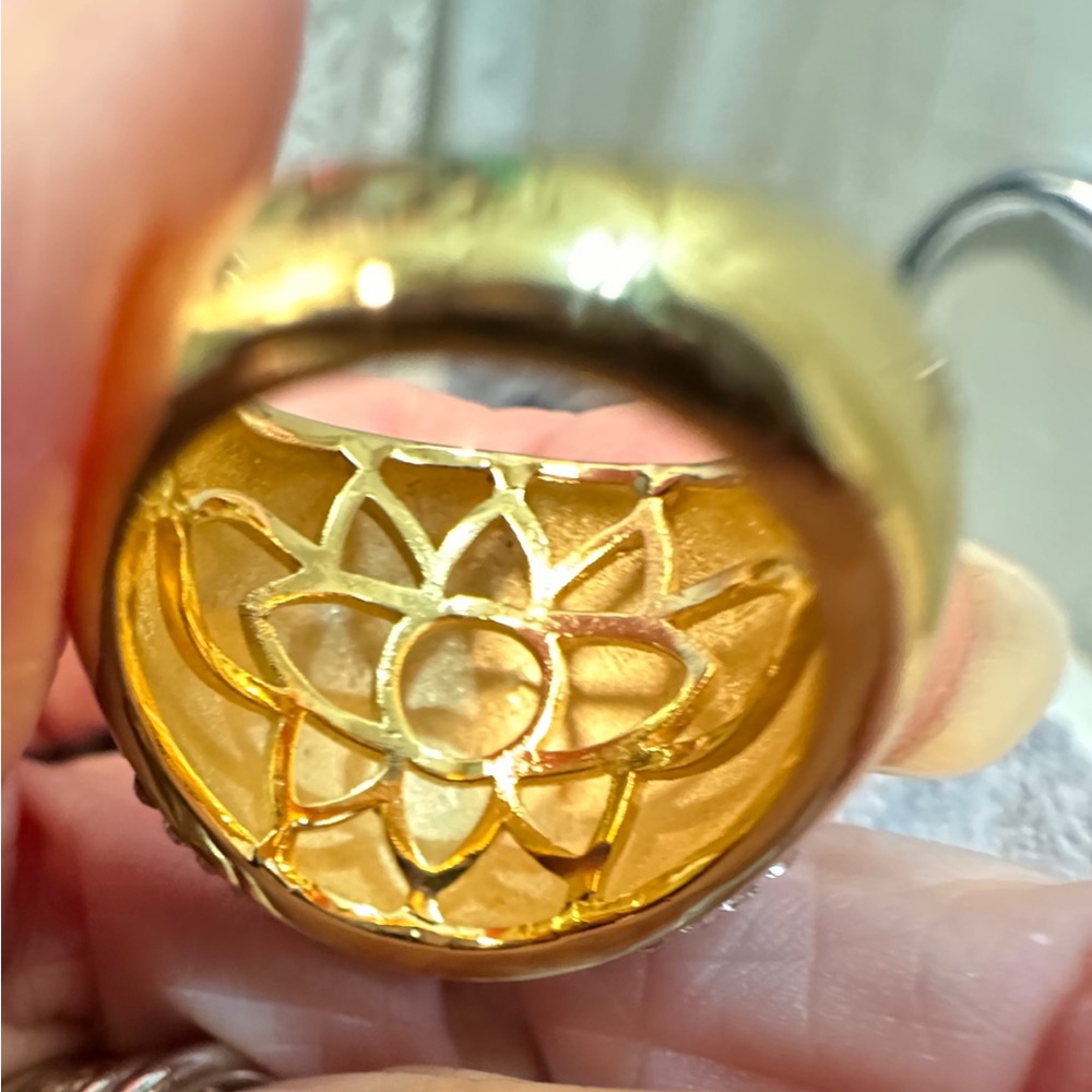 Sparkling Rhinestone Statement Ring - image 5